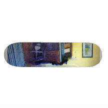 Organ With Hurricane Lamp Skate Board Deck