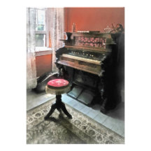 Organe avec des selles de petit point cartons d'invitation