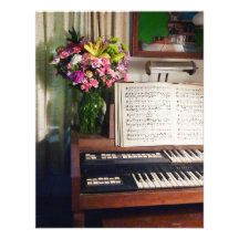 Organe avec le bouquet des fleurs bristols personnalisés