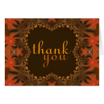Organic Art Thank You Gracias Merci Danke Card