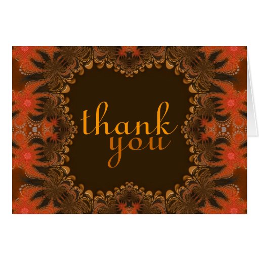 Organic Art Thank You Gracias Merci Danke Card