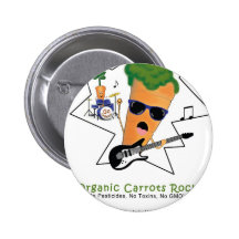 Organic Carrots Rock Buttons