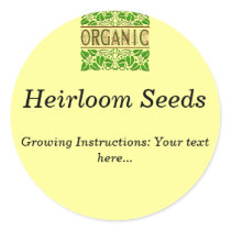 Organic Custom Seed Packet Stickers