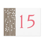 Organic Dots & Lines  Wedding Table Number Cards postcards