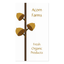 Organic Farm with Acorn business cards