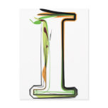 Organic Font illustration Postcard
