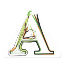 Organic Font illustration Triangle Stickers