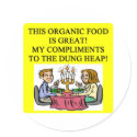 ORGANIC food joke stickers