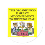 ORGANIC food joke stickers