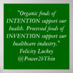 Organic Foods vs. Processed Foods posters