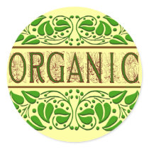 Organic Green Slogan Sticker