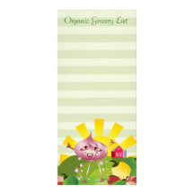 Organic Grocery List Custom Rack Card