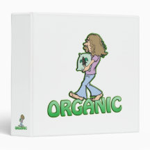 ORGANIC hippie with organic food Vinyl Binders