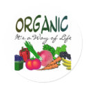 ORGANIC "It's a Way of Life"--organic lovers gifts stickers