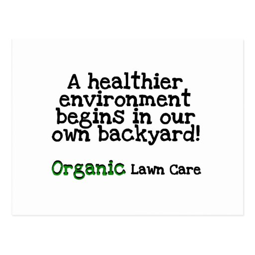 Organic Lawn Care T-shirts and Gifts Postcard
