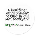 Organic Lawn Care T-shirts and Gifts stickers