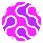 Organic pattern pink and white textured sticker