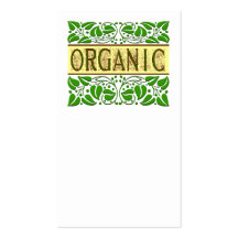Organic Scrolling Leaves Business Card Template