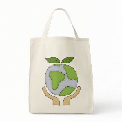 Organic Shopping Tote-Go Green Environment Tote Bags by forbes1954