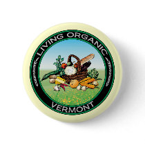 Organic Vermont Pinback Button