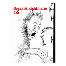 Organist nightmares no.38 postcard