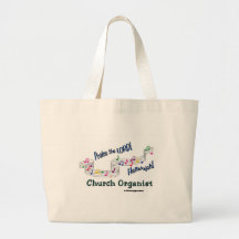 Organiste coloré de notes sac en toile