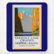Orient Line Cruises Norway and Baltic Vintage Mouse Pads