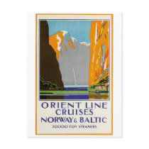 Orient Line Cruises Norway and Baltic Vintage Post Cards