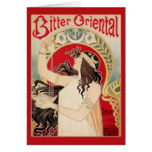 Oriental amer (rouge) carte de vœux