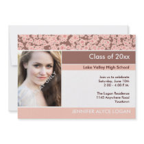 Oriental Blossom Graduation Party Invitation