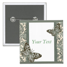 Oriental Butterfly Button <Green>