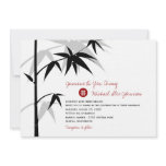 Oriental Chinese Asian Bamboo Tree Wedding Invite