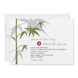 Oriental Chinese Asian Bamboo Tree Wedding Invite