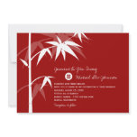 Oriental Chinese Asian Bamboo Tree Wedding Invite