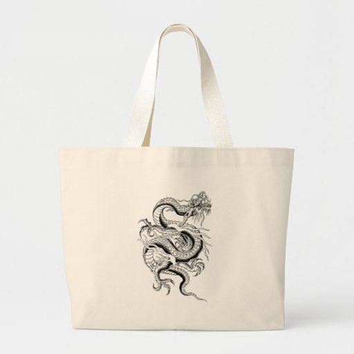 Oriental Dragon Canvas Bag