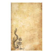 Oriental Dragon Inked Stationery Design