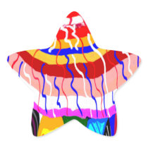 Oriental Festive Decorations Star Sticker