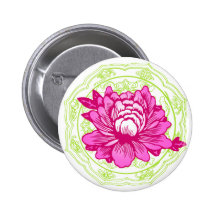 Oriental Flower Button