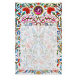 ORIENTAL  FLOWERS DAMASK MONOGRAM Pink Amethyst stationery