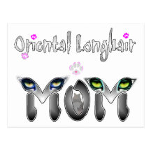 Oriental Longhair Cat Mom Gifts Post Cards