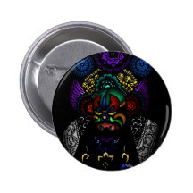 Oriental Mask Pinback Button