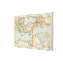 Oriental Mediterranean Map Gallery Wrapped Canvas