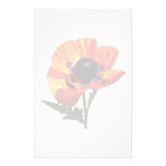 Oriental Poppy Customized Stationery