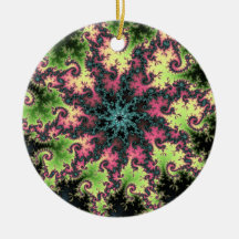Oriental Star - colourful mesmerizing fractal art Ornaments