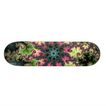 Oriental Star - colourful mesmerizing fractal art Skate Boards