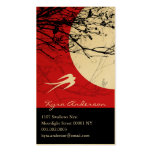 Oriental Swallows in Moonlight Custom Profile Card Business Card Templates