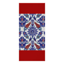 oriental-tile-pattern full color rack card