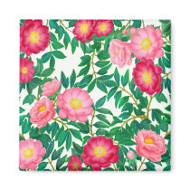 Oriental Tree Peony Floral Magnet Square