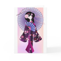 Origami Doll Greeting Card