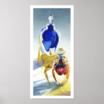 "Origami Glass" Art Glass Watercolor Posters